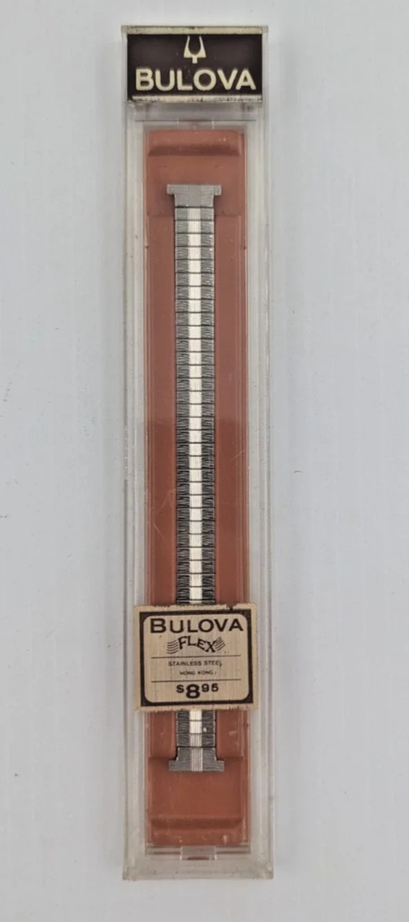 Vintage Bulova Flex Watch Women Band Stainless Steel